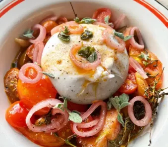 Tomates burrata chaudes