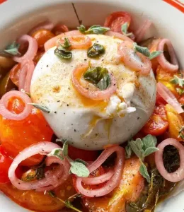 Tomates burrata chaudes