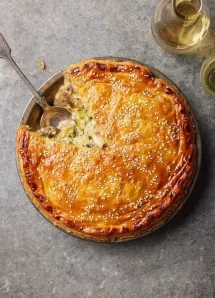 Tourte poireaux, carottes et fromage