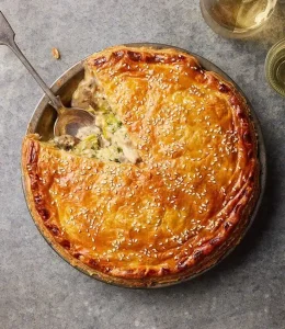 Tourte poireaux, carottes et fromage