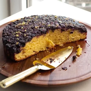 Gâteau à la myrtille upside down