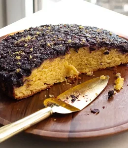 Gâteau à la myrtille upside down