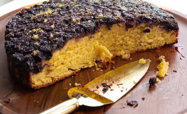 Gâteau à la myrtille upside down