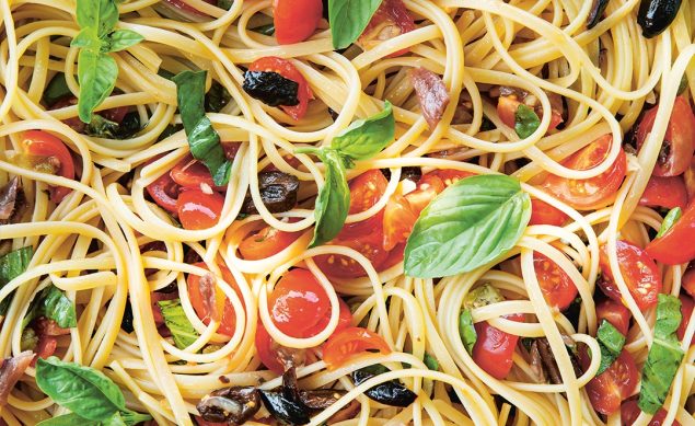 Linguine sauce crue